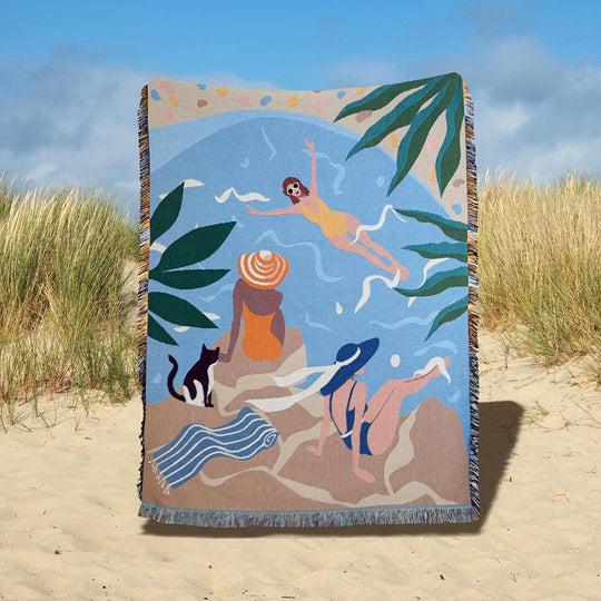 atelier yuchi portofino woven throw blanket
