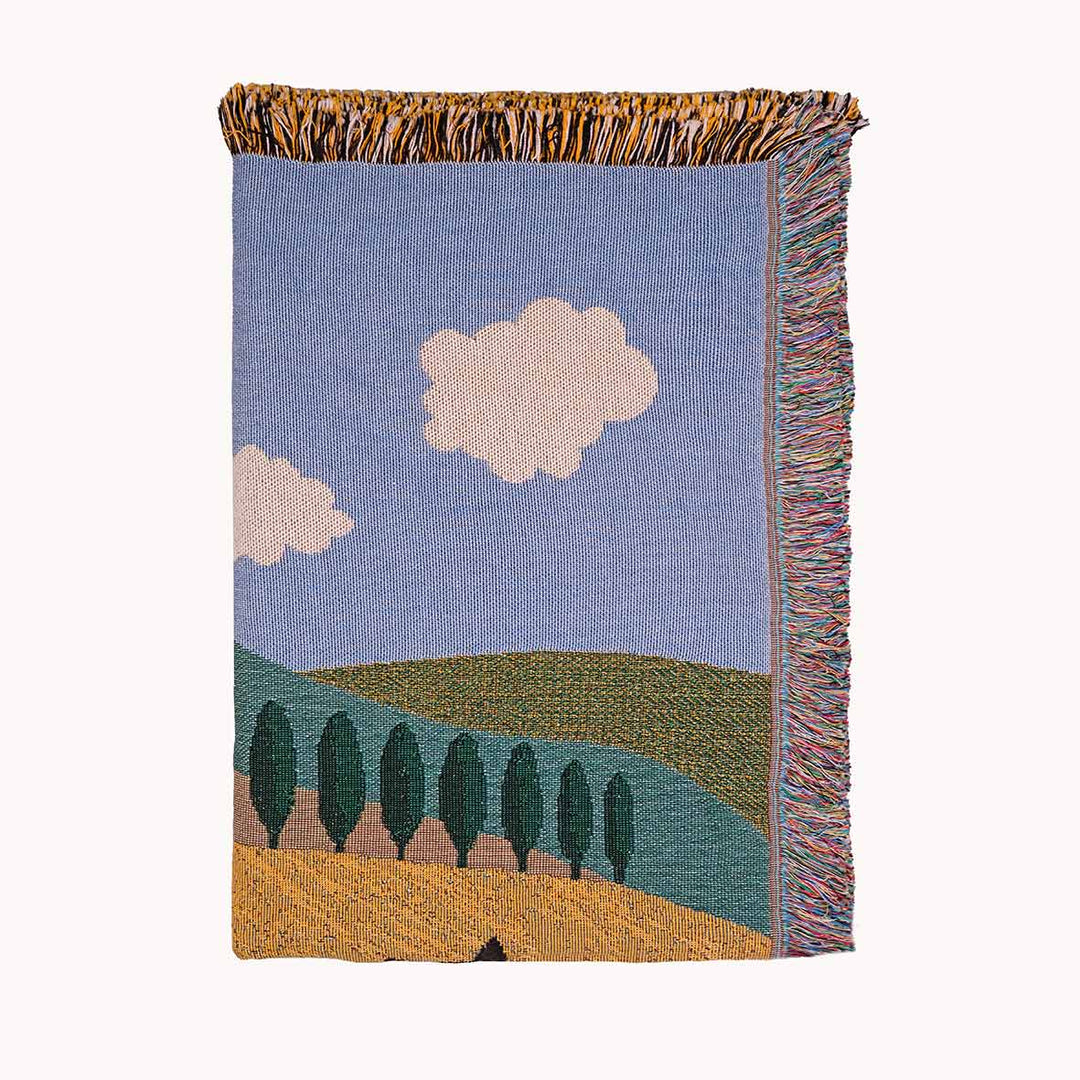 Tuscan Harmony Woven Throw Blanket