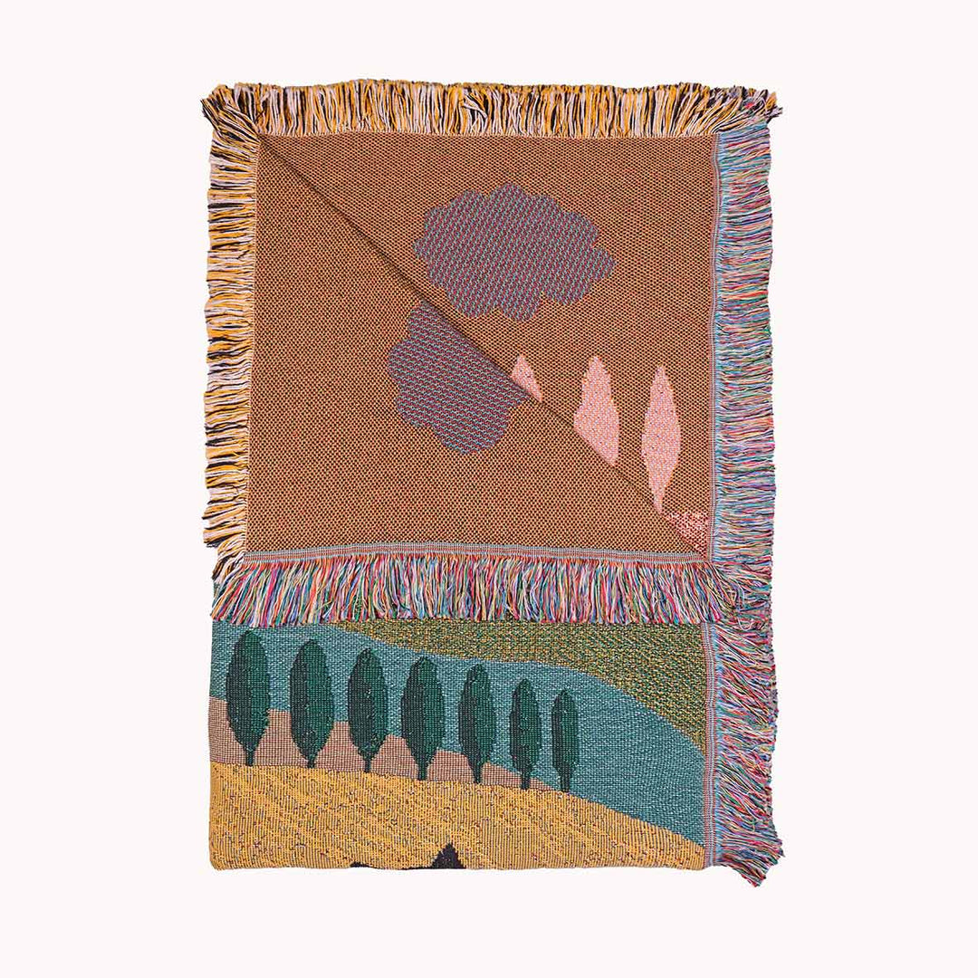 Tuscan Harmony Woven Throw Blanket