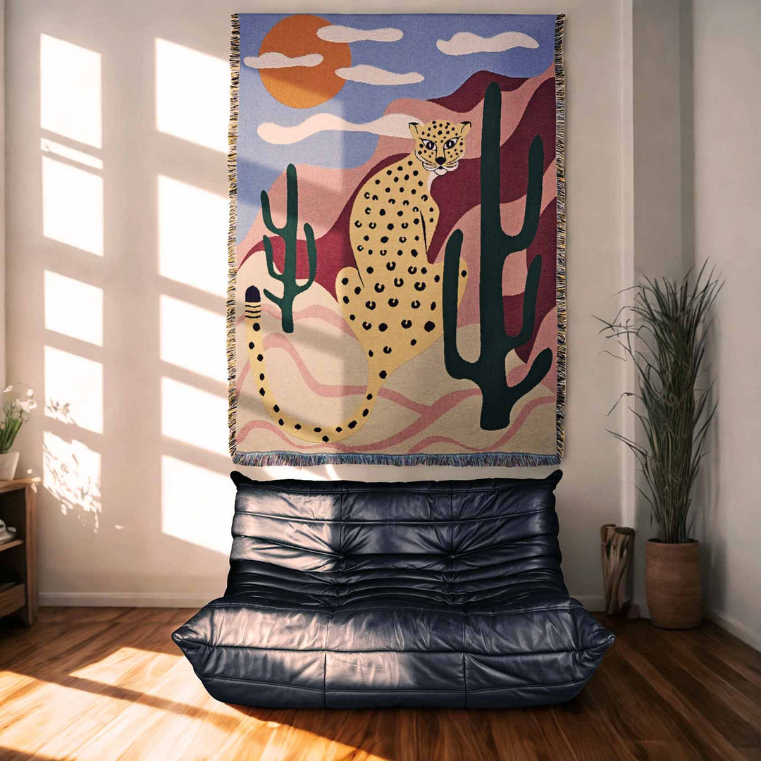 Cheetah Dante Woven Throw Blanket