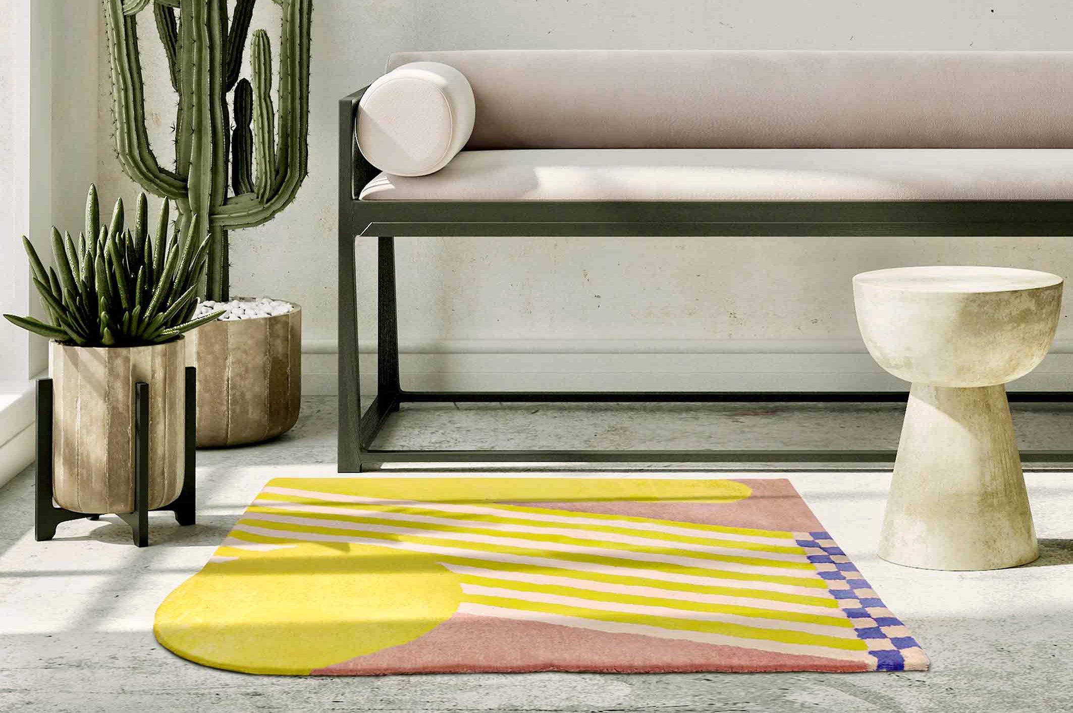 Atelier Yuchi Hand tufted wool rug Sunlit brush