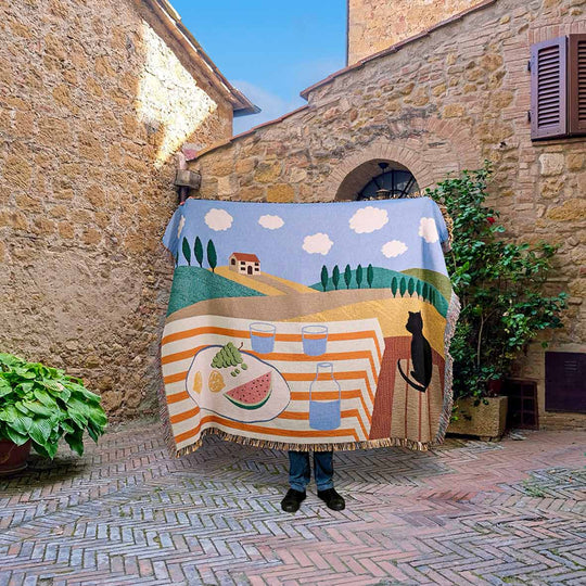 Tuscan Harmony Woven Blanket