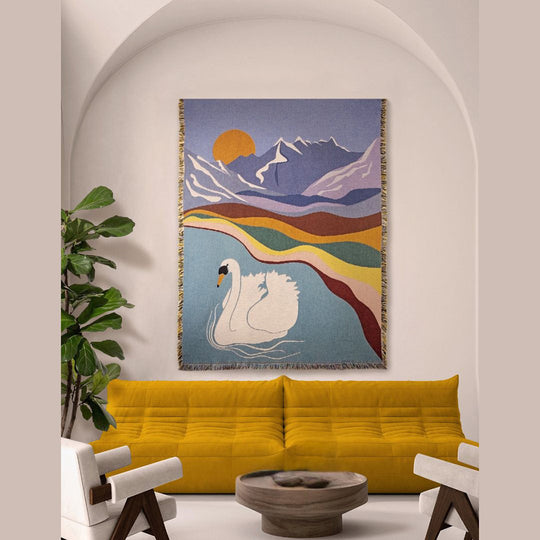 Swiss Alps Woven Blanket