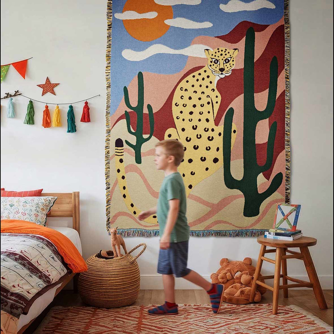 Cheetah Dante Woven Throw Blanket