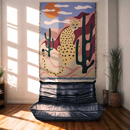 Cheetah Dante Woven Blanket