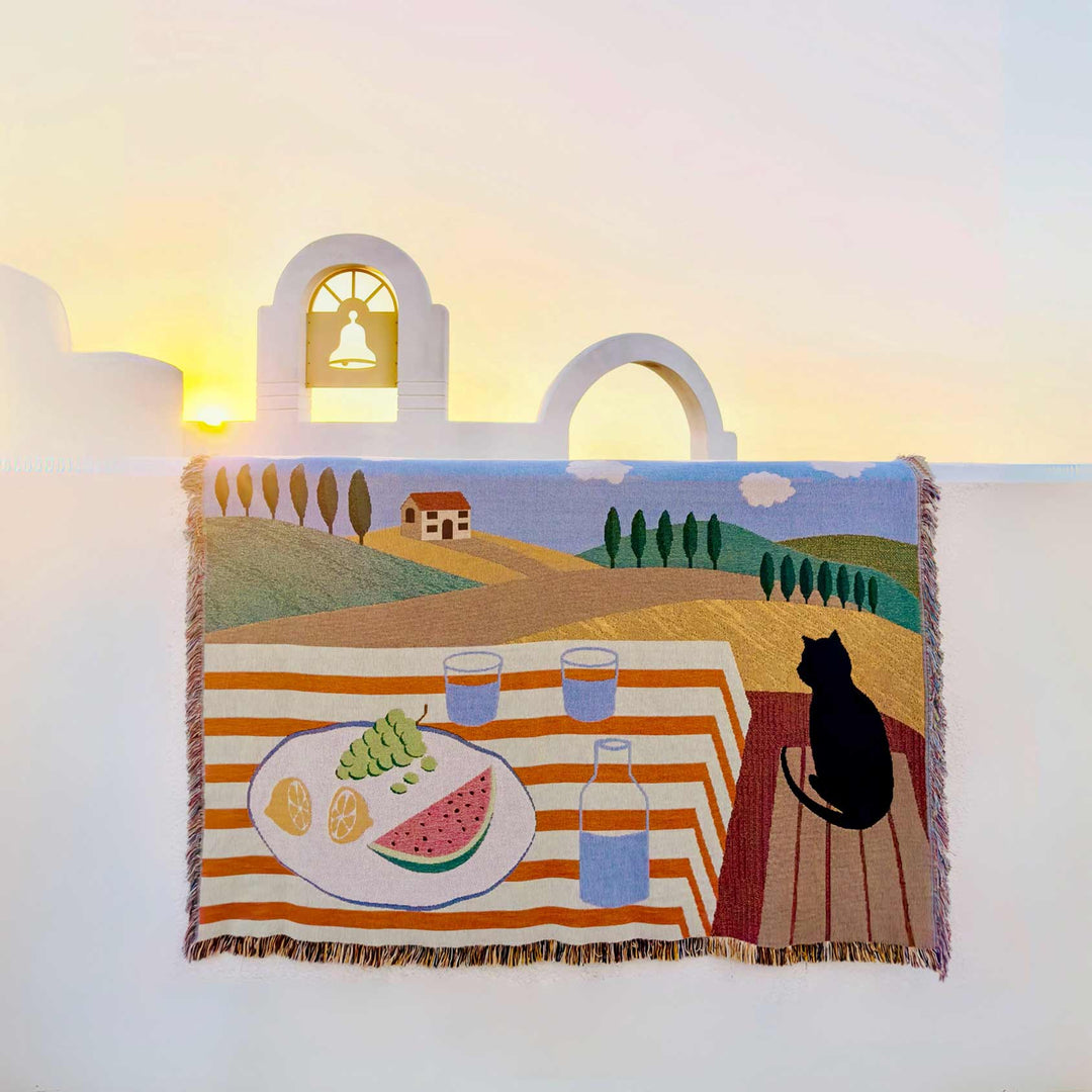 Tuscan Harmony Woven Blanket