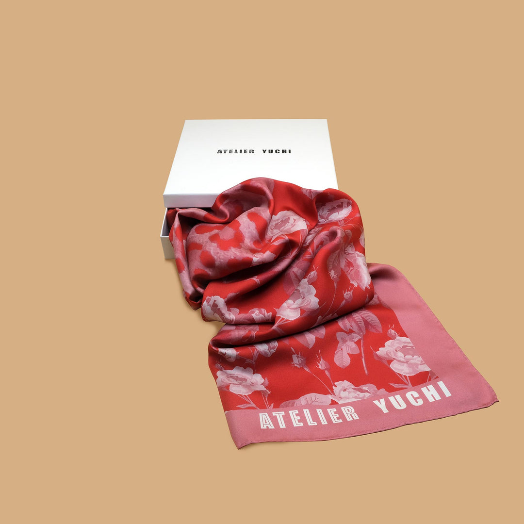 Gently Wild Silk Scarf. COL-Red