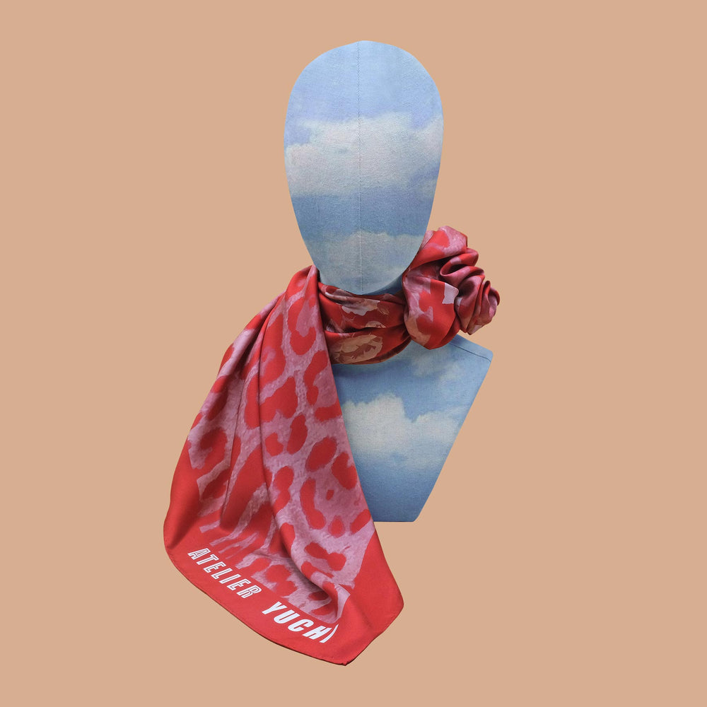 Gently Wild Silk Scarf. COL-Red